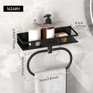 <b>Kitchen</b> Standing Type Double-tier Modern Stainless Steel Towel <b>Rack</b> with Integrated Multi-function Storage for Toiletries - Product Image 3