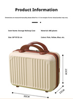 Valise de rangement pour maquillage en nylon durable avec fermeture éclair, capacité moyenne, sélection des éditeurs - Mini bagage à main avec poignée souple