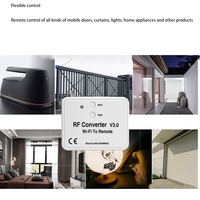 Convertidor RF Inalámbrico Universal WiFi, Interruptor Inteligente de 240-930Mhz, Funciona con la Aplicación Tuya, Control Remoto por Teléfono, Incluye Radio FM