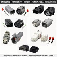 Conector Automotriz Impermeable Serie 6188, Kit de 2 Pines Rectos, Carcasa, Terminal, Conector de Sensor para PCB, Compatible con OEM IATF16949