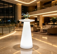 Table de bar lumineuse LED multicolore télécommandée, design moderne, étanche, pour hôtel, bar, extérieur