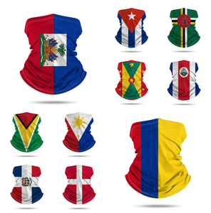 <span class=keywords><strong>Cache</strong></span>-<span class=keywords><strong>cou</strong></span> tubulaire de haute qualité à motif drapeaux d'Haïti, de la Guyane, de Cuba, de Grenade et de la Colombie, personnalisable, pour le sport, vente en gros - Product Image 1