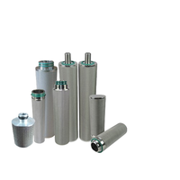 Elemen Filter Baja Tahan Karat Sinter 5 10 20 50 Mikron SS316L, Kartrid Filter Logam Berpori Sinter untuk Pengolahan Air