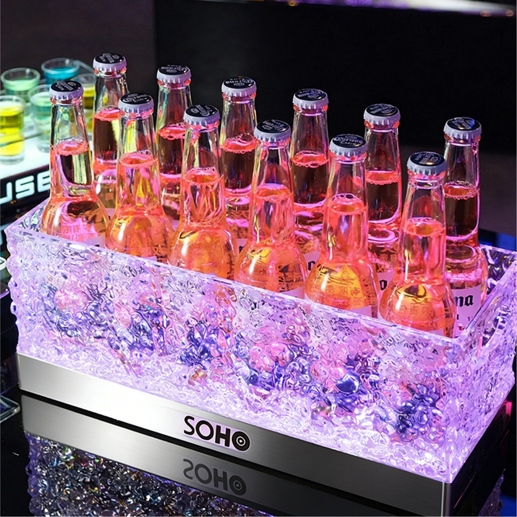 12pcs silver rainbow light