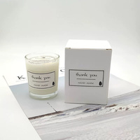 Boîte d'emballage pour bougies en papier cartonné blanc avec autocollants de remerciement pour les pots de bougies, les bougies faites à la main et les emballages cadeaux