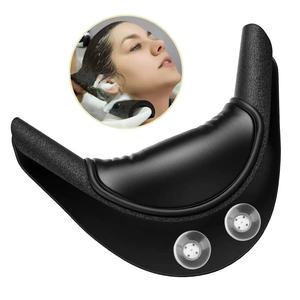 Almohada Moderna Negra de Cuero PU para Salón de Belleza con Soporte de Espuma para Lavacabezas - Product Image 1