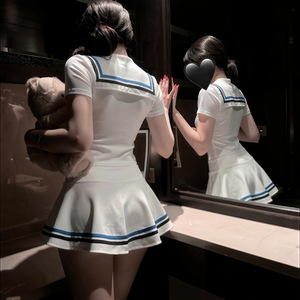 ชุดชั้นใน Man Yu Lingerie Pure Desire แบบโชว์เอวสไตล์กะลาสี ชุดนักเรียน JK ยั่วยวน เซ็กซี่ โชว์สะโพก ไม่ต้องใช้กางเกงใน - Product Image 4