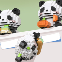 Gros mignon Panda Animal bloc de construction jouets ours brique Puzzle éducatif Kits de bricolage pour enfants cadeaux
