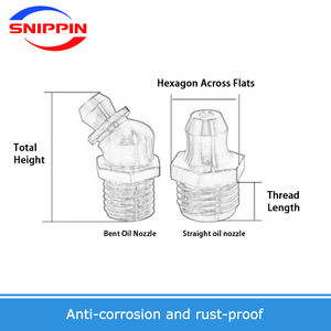 M6 M8 M10 M12 M14 M16 Messing Vet Zerk Nippel Koperen Olie Monddraad Recht 45 90 Graden Universeel Gewricht Vetpistool Nozzles - Product Image 6