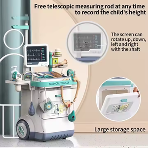 KSF mainan Kit dokter untuk anak-anak, Set mainan troli rumah sakit medis dengan Lampu & suara 26 buah - Product Image 4