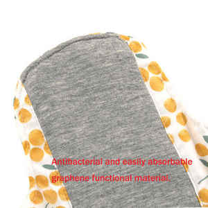 Serviettes hygiéniques super absorbantes en coton biologique imprimé floral, tissées, antidérapantes, antibactériennes et lavables - Product Image 2