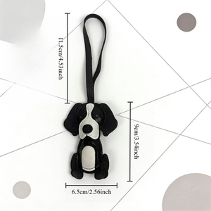 Lindo llavero de piel sintética con diseño de perro <span class=keywords><strong>Beagle</strong></span> de dibujos animados, con correa larga, colgante de cachorro de PU para decoración de bolso, para amantes de las mascotas - Product Image 2