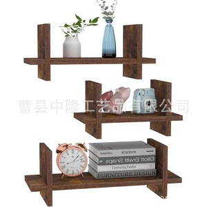 Wall Mounted Wooden Floating <b>Shelf</b> Rectangle Multipurpose Storage <b>Rack</b> For Bathroom Living Room Easy Cleaning - Product Image 5