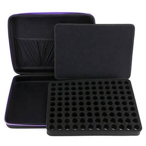 108 Essential Oils Carrying <b>Case</b> Holds 5ml 10ml 15ml Bottles <b>Hard</b> <b>Shell</b> Exterior EVA Essential Oils Storage Organizer Bag - Product Image 1