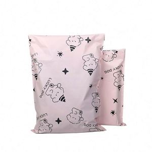 Custom Biodegradable Recyclable Eco Friendly Express Mailing Bags for Clothing with Printed Logo and Brand <b>Name</b> - Product Image 4