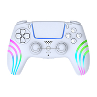 Control de Juego Inalámbrico BT RGB con Iluminación de 1000 mAh, Molde Privado, para Consola PS5 Slim Pro, Joystick con Tiras de Luz TURBO
