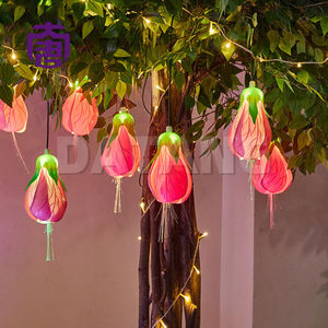 Campana de Viento con Forma de Flor, Lámpara Decorativa LED, Linterna Colgante Colorida para Jardín, Festivales, Navidad, Año Nuevo - Product Image 2