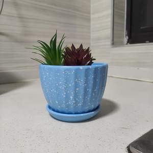 Maceta Rústica de Cerámica Esmaltada de 4 Pulgadas con Orificio de Drenaje, Duradera y Ecológica para Suculentas y Cactus, Estilo Rústico para Interiores/Exteriores - Product Image 5