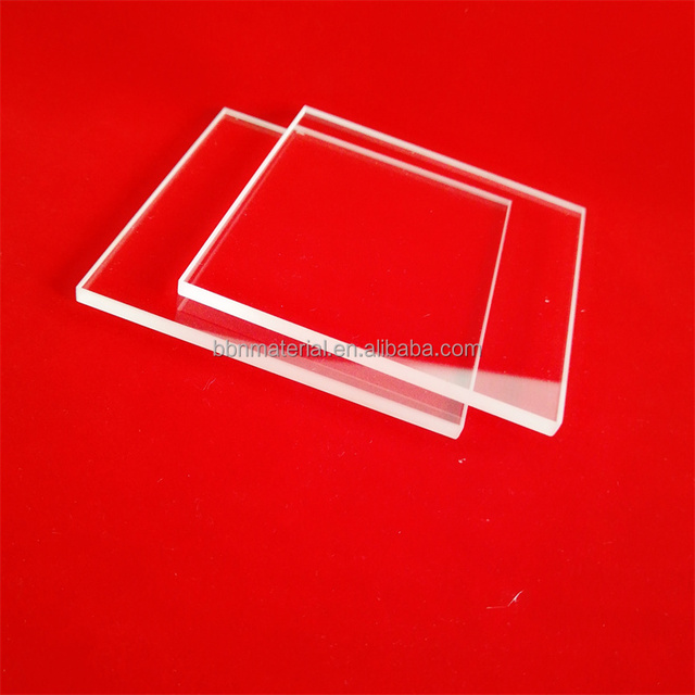 High-Precision Clear Fused Silica Quartz Glass Plate Square High Transmittance Optical Window for Industrial Use