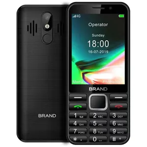 OEM S340 3.2 인치 2500mAh 대형 배터리 4G 안드로이드 키패드 전화 바 전화 기능 전화 WhatsApp 페이스 북