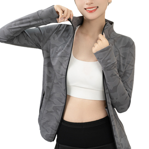 Customized Sports Jacket Includes Thumb Holes Mesh Layer And Camo <b>Print</b> Pocket Perfect For Cycling Fitness - Product Image 6