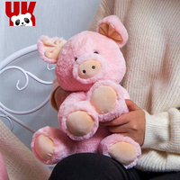 Jouets en peluche personnalisés, cochon rose mignon, peluche douce, animaux en peluche rembourrés de coton PP, 31-50 cm, unisexe