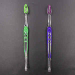 Cepillo de dientes con mango de dos tonos, cerdas suaves de alta densidad, cepillo de dientes para niños, herramienta de limpieza manual - Product Image 1