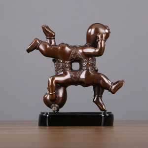 Figuras de Cobre de las Cuatro Felices, 30-50cm, Decoración para el Hogar, Regalo - Product Image 3