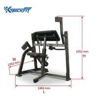 Équipement de musculation professionnel : Machine à curls biceps assis à charge libre, Banc de curls Preacher