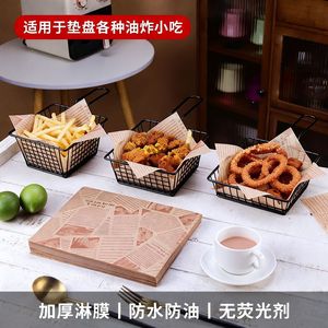 Oil Absorbing Paper Mats Kraft Food Grade 40gsm Fluorine Free Oil Proof Bakery Grilling Frying Snack Mat - Product Image 3