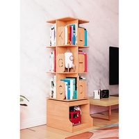 Étagère à livres en bois rotative à 360 degrés sur mesure, multi-niveaux, sur pied, pour enfants, bibliothèque alphabet, présentoir, meuble