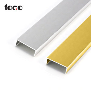 Toco Chất Lượng Cao Nhôm Edging <span class=keywords><strong>Shape</strong></span> U Hình Kim Loại Hồ Sơ Cạnh Dải Trim Cạnh Trim Dải Cho Khung Gỗ - Product Image 2