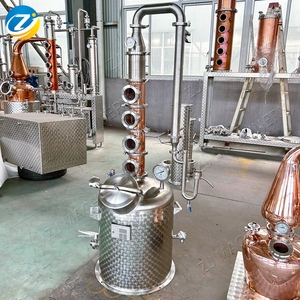 Máquina de Destilación Casera ZJ 50L, Olla de Destilación de Acero Inoxidable SS304 de Grado Alimenticio con Columna de Reflujo de Cobre Rojo TP2 para <span class=keywords><strong>Whisky</strong></span> y Brandy - Product Image 2