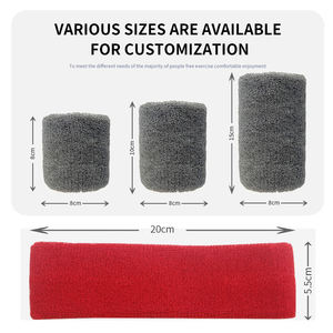 عصابة رأس تمتص العرق ، عصابة عرق مطرزة من تيري ، عصابة عرق ، عصابة معصم قطنية ، عصابة رأس رياضية لكرة السلة - Product Image 3