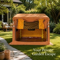 Tente gonflable pour fête de jardin, grande surface, résistante aux intempéries, installation automatique, couleur beige