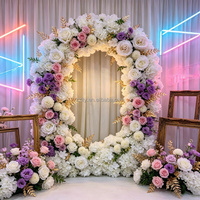 Mur de fleurs artificielles en soie de haute qualité, imperméable, réaliste, fait main, décoration florale pour mariage, Saint-Valentin, Noël
