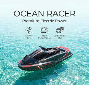 <span class=keywords><strong>Bateau</strong></span> à <span class=keywords><strong>moteur</strong></span> de plaisance rouge élégant certifié Premium, <span class=keywords><strong>bateau</strong></span> rapide marin, <span class=keywords><strong>coque</strong></span> aérodynamique brillante, <span class=keywords><strong>bateau</strong></span> de croisière - Product Image 1