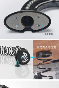 <span class=keywords><strong>Blanco</strong></span> negro <span class=keywords><strong>bajo</strong></span> <span class=keywords><strong>el</strong></span> escritorio de la computadora de Cable en espiral de la columna vertebral/oficina permanente de escritorio de la columna de alambre de Cable retráctil de gestión de - Product Image 5