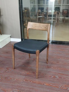 Chaise de salle à manger Wabi Sabi, style scandinave moderne et contemporain, structure et <span class=keywords><strong>pieds</strong></span> en bois massif, coussin en corde, chaises de salle à manger pour hôtel et restaurant - Product Image 6