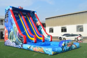 Top Nemo Gonflables Piscine D'eau Toboggan Vente Gonflable D'été Toboggans Lagunes Dessin Animé Amusement Parcs Aquatiques - Product Image 2