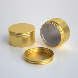 Pot en aluminium 150g 150ml pour pommade, baume à barbe, bougie, couleur or, blanc, noir, style pot à café - Product Image 5