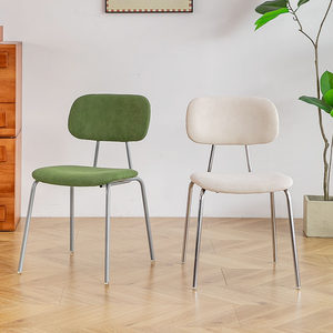 Metal Leather <b>Dining</b> <b>Chair</b> with Backrest and Soft Padding for Hotel Home Milk Tea Shop Small Apartments - Product Image 2