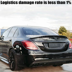 Spoiler de coffre arrière en fibre de carbone pour Mercedes Benz Classe C berline W205 2015-2021, déflecteur style C63s AMG PSM, noir brillant - Product Image 2