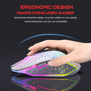 Souris de Jeu Ergonomique 3D Sans Fil Double <span class=keywords><strong>6D</strong></span> HXSJ T34 2025 1600 DPI Rétroéclairée RGB avec Bouton Silencieux 500 mAh Rechargeable pour Ordinateur Portable - Product Image 4