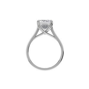 Excellent <b>Emerald</b> Cut Lab Grown Diamond <b>Ring</b> 925 <b>Silver</b> 9kt, 14kt, 18kt Gold Diamond <b>Rings</b> for Women's Engagement <b>Ring</b> - Product Image 2