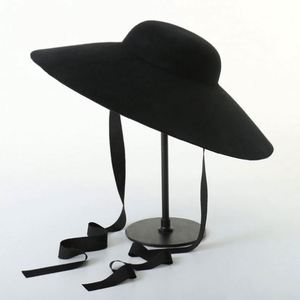 Ladies Wide Brim Wool Fedora Hat - Product Image 1