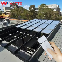 Toit ouvrant électrique intelligent Éclairage LED Design moderne pour toit en verre rétractable sur mesure Lucarne automatique pour la maison Villa Maison