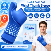 Gant de compression chaud/froid Jinke pour poignet et pouce, réutilisable, compatible micro-ondes et congélateur, enveloppement complet, récupération sportive, tailles M et L, unisexe