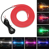 Bande lumineuse LED flexible étanche pour capot de voiture, éclairage de jour, lampe décorative d'ambiance, rétroéclairage universel 12V