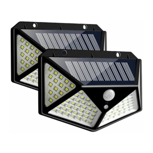 100 luces solares LED lámpara de pared Solar para exteriores lámpara de Sensor de movimiento PIR jardín decoración del hogar patio luces de carretera impermeables - Product Image 1